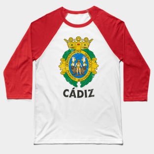 Cádiz / Vintage Style Flag Design Baseball T-Shirt